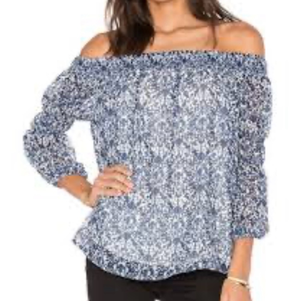 Greylin sheer lined floral top